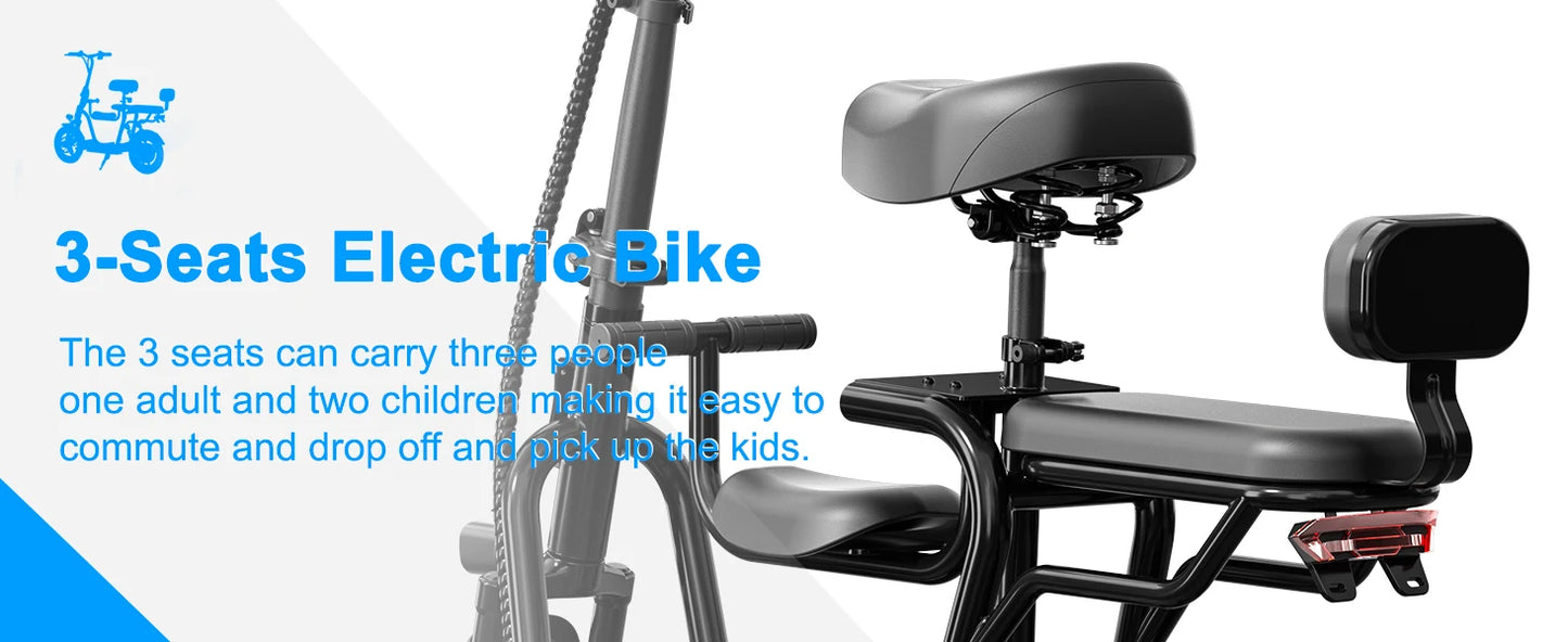 48V Electric Scooter with Seat for Adults Electric Scooter with 750W Peak Power Motor 18.75 MPH 20 Mile Range, Dual Disc Brakes