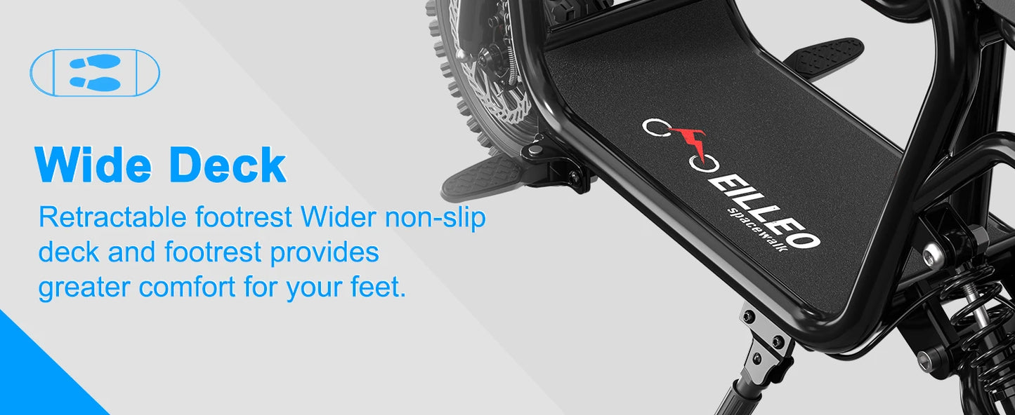 48V Electric Scooter with Seat for Adults Electric Scooter with 750W Peak Power Motor 18.75 MPH 20 Mile Range, Dual Disc Brakes