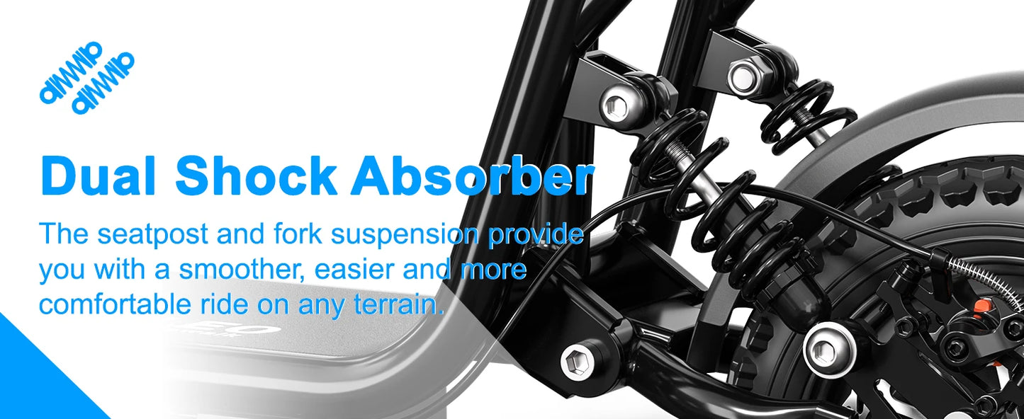 48V Electric Scooter with Seat for Adults Electric Scooter with 750W Peak Power Motor 18.75 MPH 20 Mile Range, Dual Disc Brakes