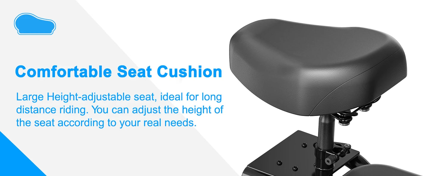 48V Electric Scooter with Seat for Adults Electric Scooter with 750W Peak Power Motor 18.75 MPH 20 Mile Range, Dual Disc Brakes