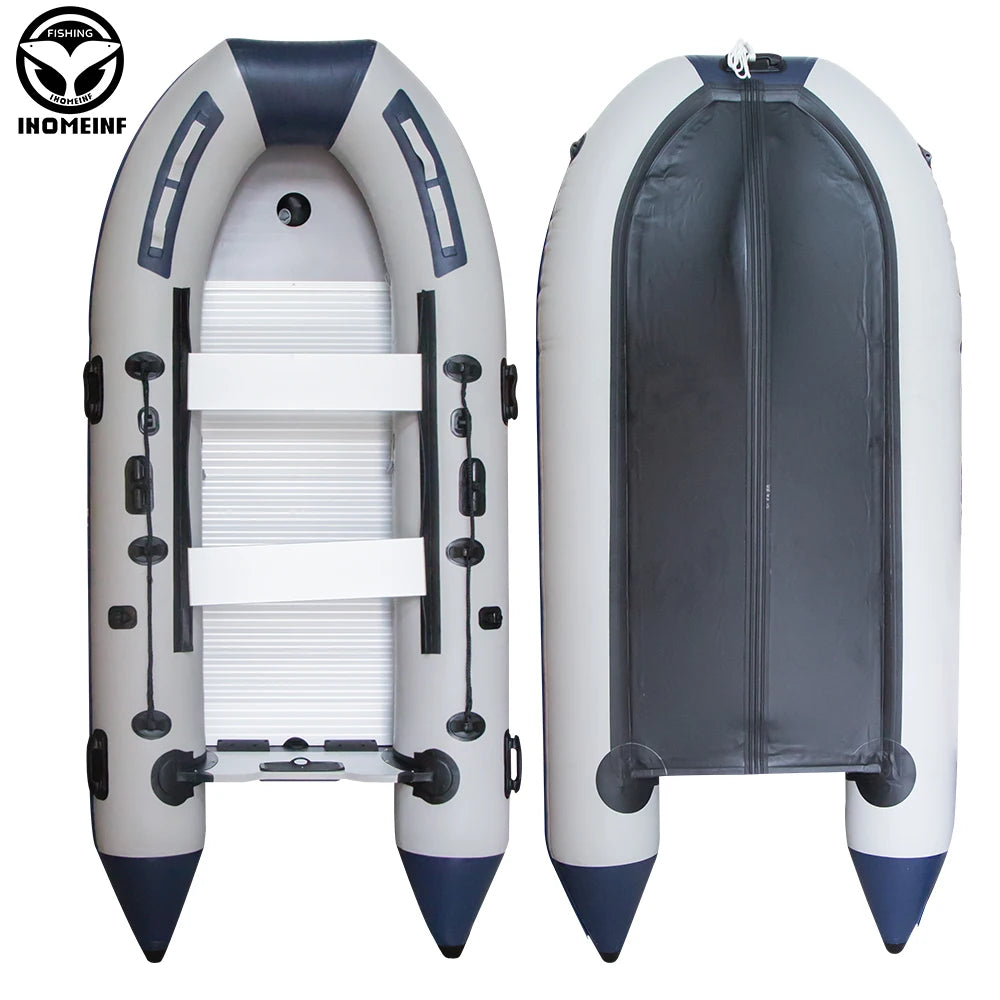 5-6 Person Assault Boats With Aluminum Floor 3.8m PVC  Anti-collision Fishing Inflatable Rowing Boat Speed Raft Accessories