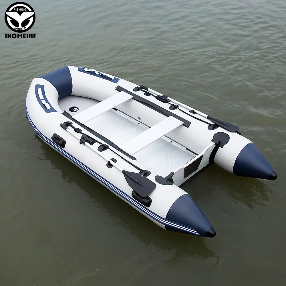 5-6 Person Assault Boats With Aluminum Floor 3.8m PVC  Anti-collision Fishing Inflatable Rowing Boat Speed Raft Accessories