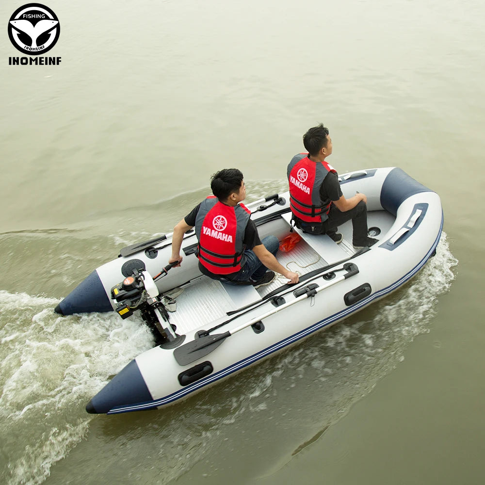 5-6 Person Assault Boats With Aluminum Floor 3.8m PVC  Anti-collision Fishing Inflatable Rowing Boat Speed Raft Accessories