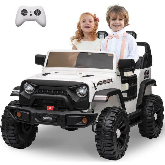 24V Ride On Car 2 Seater, XL Electric Vehicles for Big Kids with 20" Wide Seat, 3 Speed, 2x200W Powerful Motor, Suspension 3-8Y
