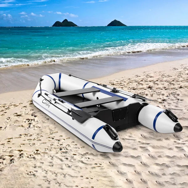 Camping Survivals 10ft PVC 330kg  Water Adult Assault Boat Off-White