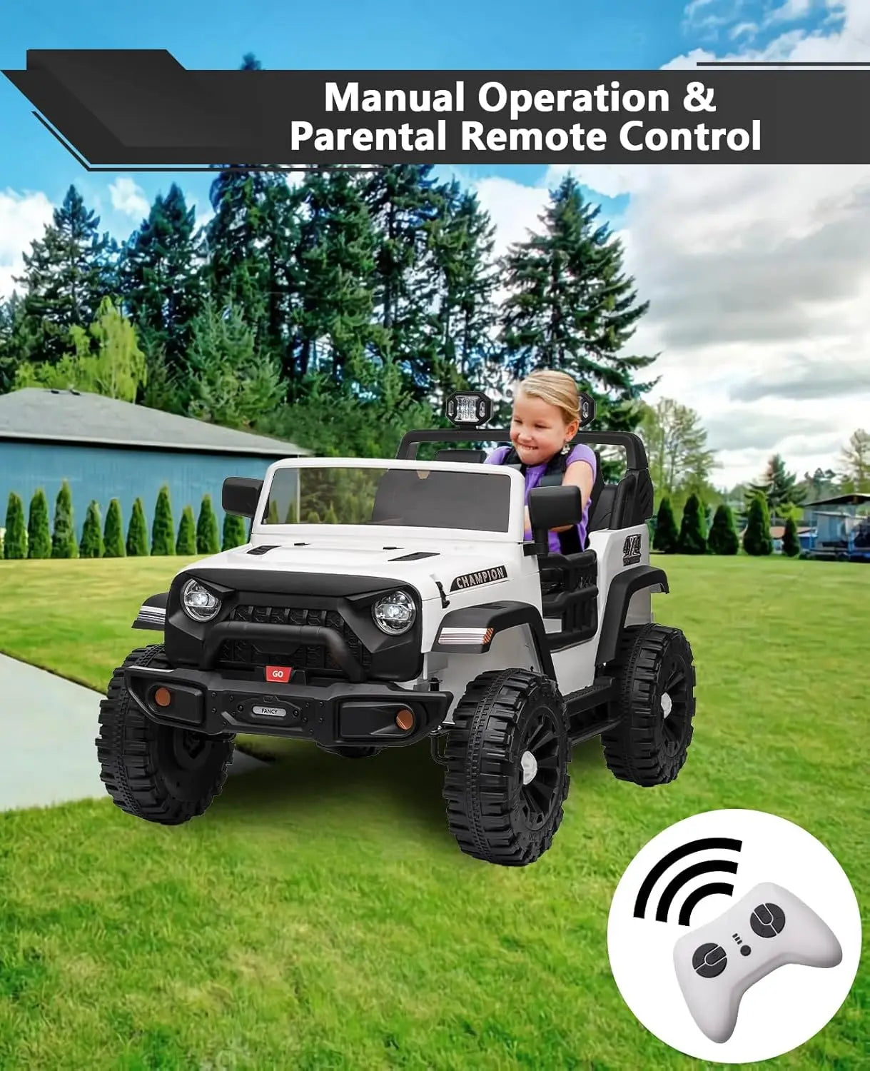 24V Ride On Car 2 Seater, XL Electric Vehicles for Big Kids with 20" Wide Seat, 3 Speed, 2x200W Powerful Motor, Suspension 3-8Y