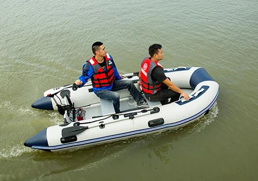 5–6 Person Inflatable Assault Boat 3.8m PVC Fishing Raft with Aluminum Floor, Anti-Collision Design & Rowing Accessories