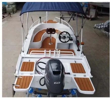Comfortable 6-8 Passenger Aluminum Alloy Fishing Yacht for River Sports & Outboard PVC Hull Welded Features Handrails