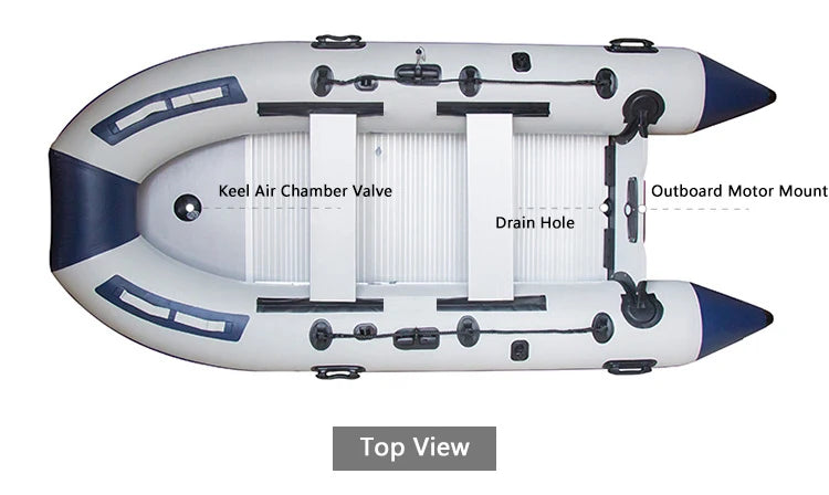 5–6 Person Inflatable Assault Boat 3.8m PVC Fishing Raft with Aluminum Floor, Anti-Collision Design & Rowing Accessories