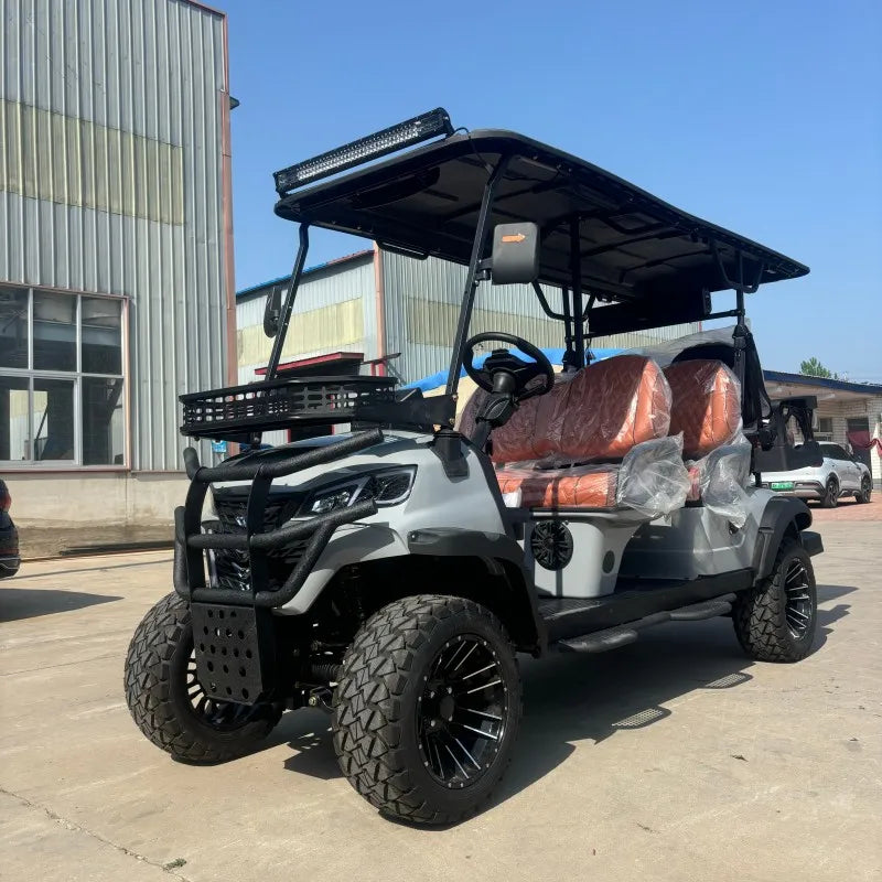 CE Approved  2/4/6 Seats Golf Carts 72V Lithium Battery 4 Wheels 4 Seater Electric Golf Buggy Utility Vehicle ATV UTV for Adults