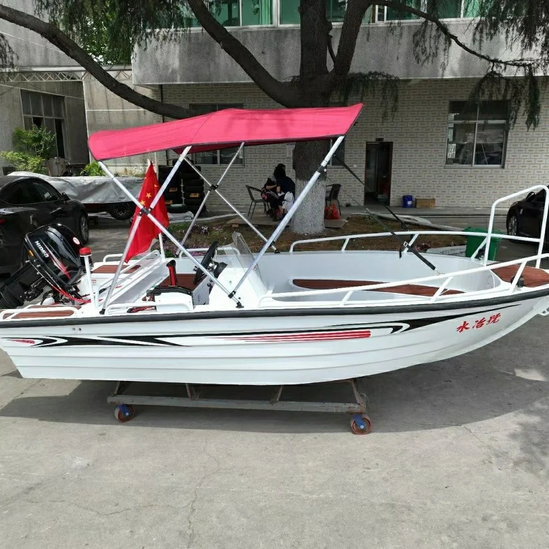 Comfortable 6-8 Passenger Aluminum Alloy Fishing Yacht for River Sports & Outboard PVC Hull Welded Features Handrails