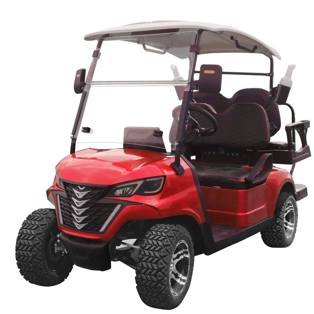 CE Approved  2/4/6 Seats Golf Carts 72V Lithium Battery 4 Wheels 4 Seater Electric Golf Buggy Utility Vehicle ATV UTV for Adults