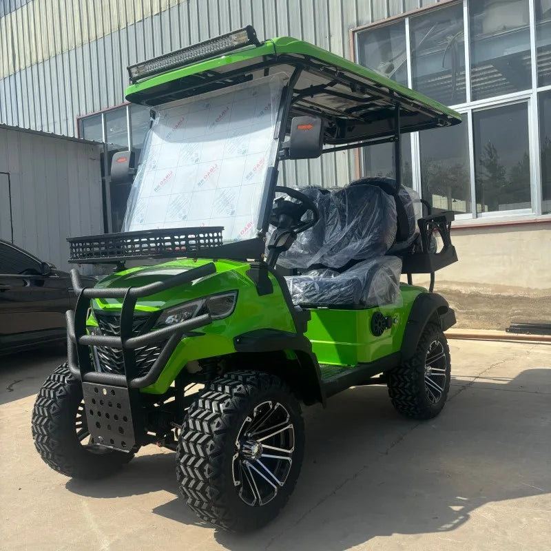 CE Approved  2/4/6 Seats Golf Carts 72V Lithium Battery 4 Wheels 4 Seater Electric Golf Buggy Utility Vehicle ATV UTV for Adults