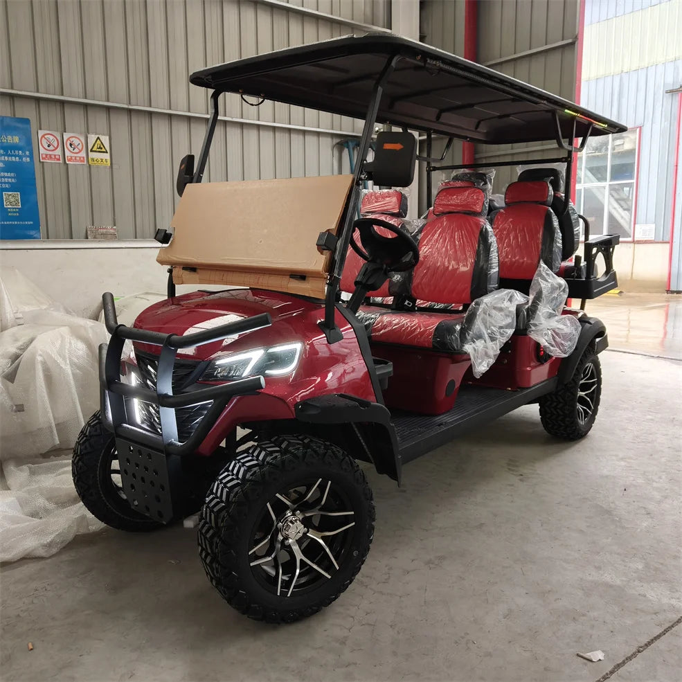 CE Approved  2/4/6 Seats Golf Carts 72V Lithium Battery 4 Wheels 4 Seater Electric Golf Buggy Utility Vehicle ATV UTV for Adults