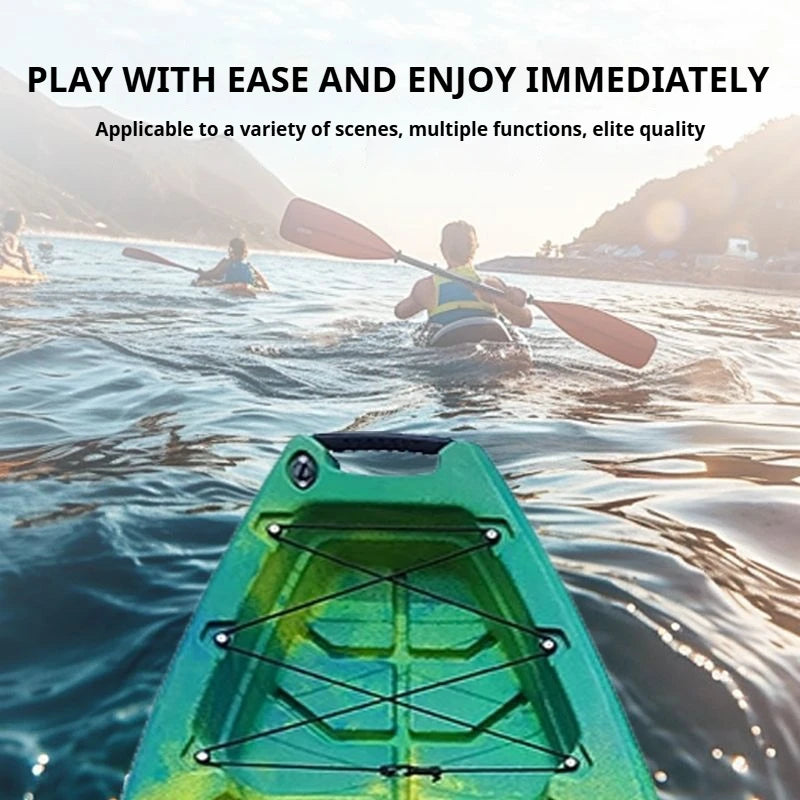 2-Seater Modular Kayak, Electric/Pedal-Driven HDPE Canoe with Aluminum Seats, Portable Fishing Boat for Lake Recreation