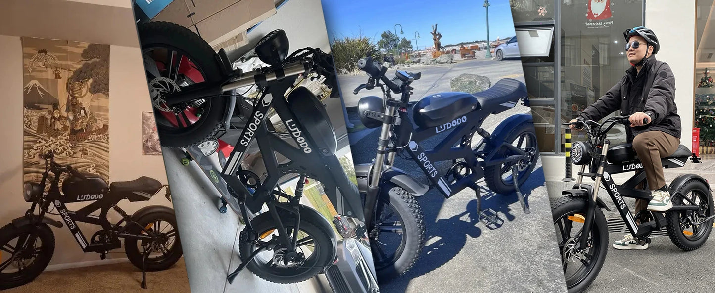 Electric Bicycle Motorcycle 1500W Peak 75Miles Snow Electric Bike 48V18AH Battery Shimano 7-Speed 20*4 Inch Fat Tire E-bike
