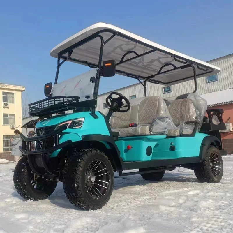 CE Approved  2/4/6 Seats Golf Carts 72V Lithium Battery 4 Wheels 4 Seater Electric Golf Buggy Utility Vehicle ATV UTV for Adults