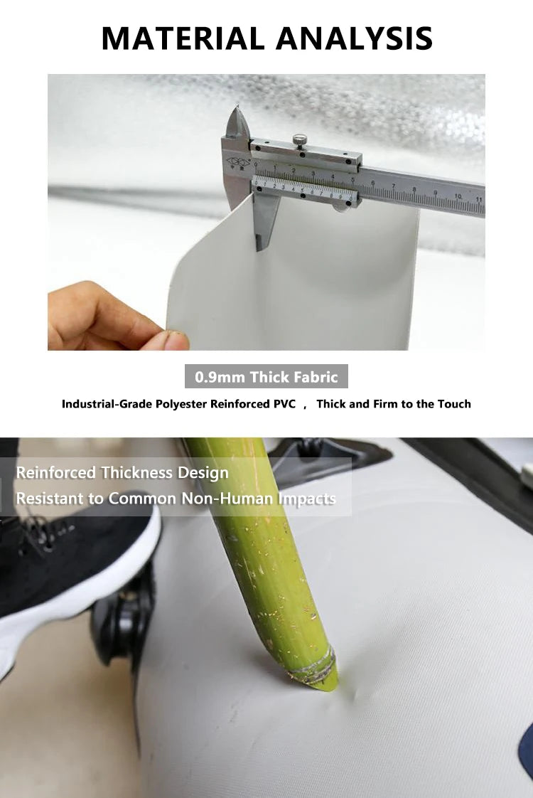 5–6 Person Inflatable Assault Boat 3.8m PVC Fishing Raft with Aluminum Floor, Anti-Collision Design & Rowing Accessories