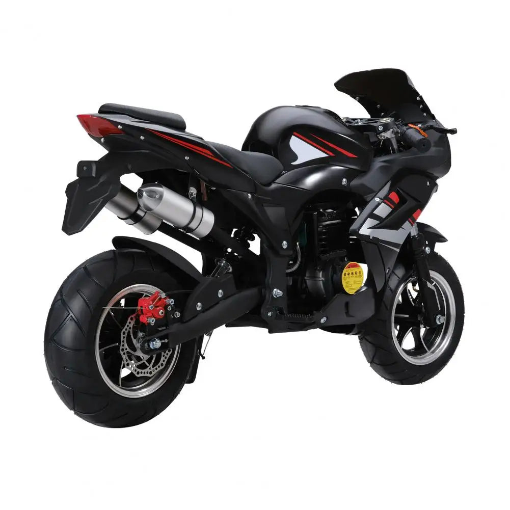 8 Inch Wheels Mini Motorcycle 49cc 4-Stroke Pocket Rocket Motorcycle Gas Pocket Motorbike with Front Rear Disc Brakes