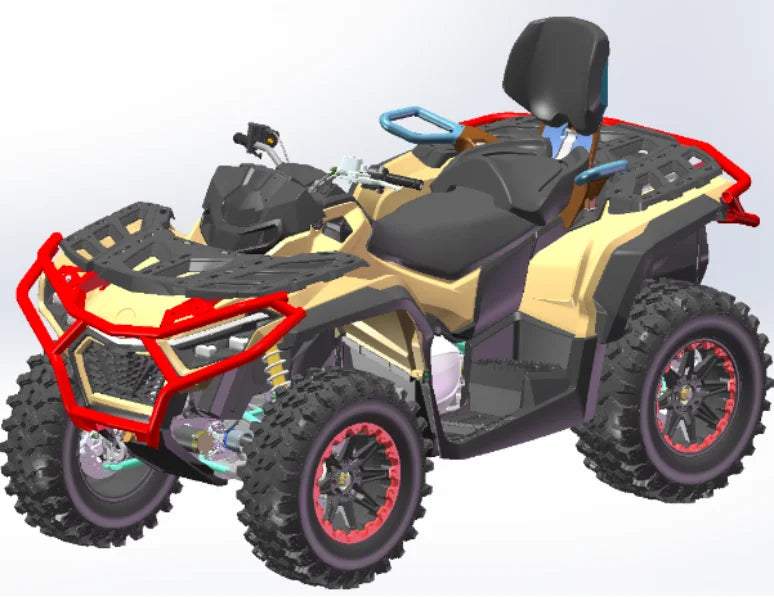 New Style 4wd Atv Quad Bike Electric Start Moto 1000cc Utv 4x4 Force Shaft Drive Gas ATV
