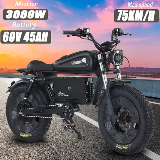 Electric bike HIMTOT 3000W High Power Motor 60v 45ah battery adult Electric  Bicycle mountain off-road ThickTire adult E-bike