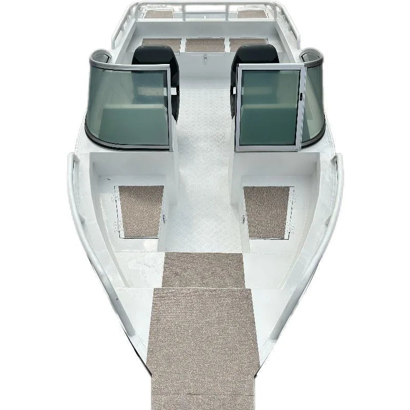 Comfortable 6-8 Passenger Aluminum Alloy Fishing Yacht for River Sports & Outboard PVC Hull Welded Features Handrails