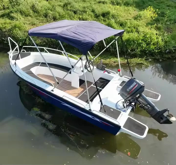 Comfortable 6-8 Passenger Aluminum Alloy Fishing Yacht for River Sports & Outboard PVC Hull Welded Features Handrails