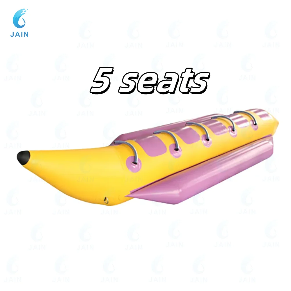 Inflatable Banana Boat, Outdoor High-Traction Floating Banana Boat, Water Park Amusement Surfing Equipment, 5 people