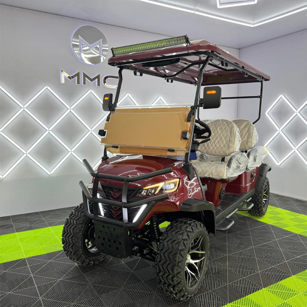 CE Approved  2/4/6 Seats Golf Carts 72V Lithium Battery 4 Wheels 4 Seater Electric Golf Buggy Utility Vehicle ATV UTV for Adults