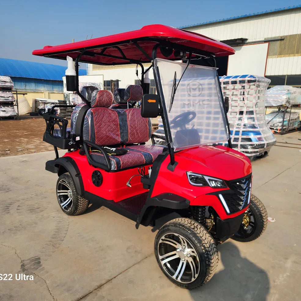 CE Approved  2/4/6 Seats Golf Carts 72V Lithium Battery 4 Wheels 4 Seater Electric Golf Buggy Utility Vehicle ATV UTV for Adults