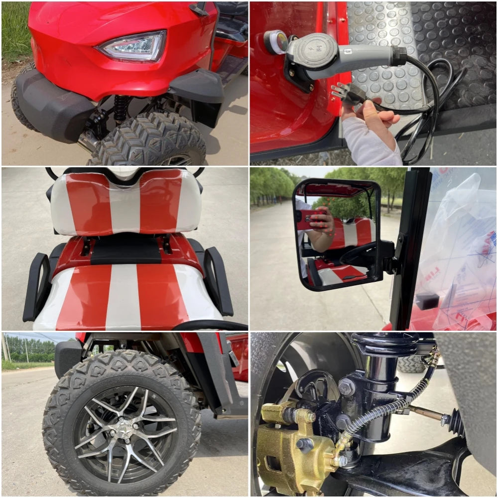 New Popularity 4 Seat Electric Golf Cart 5000W Scooter ATV Go Karts Adult Sightseeing Classic Gas Cart Electric Golf Cart