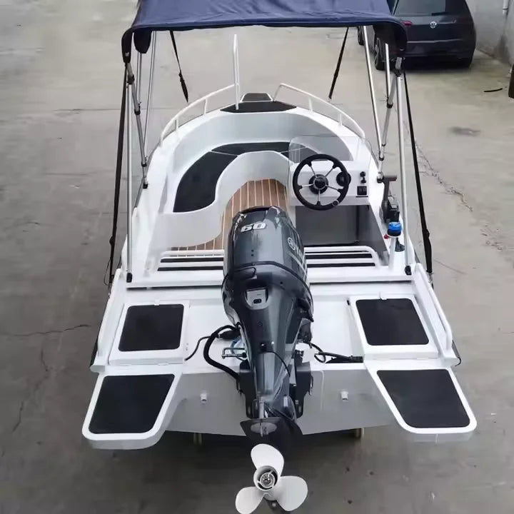 Comfortable 6-8 Passenger Aluminum Alloy Fishing Yacht for River Sports & Outboard PVC Hull Welded Features Handrails
