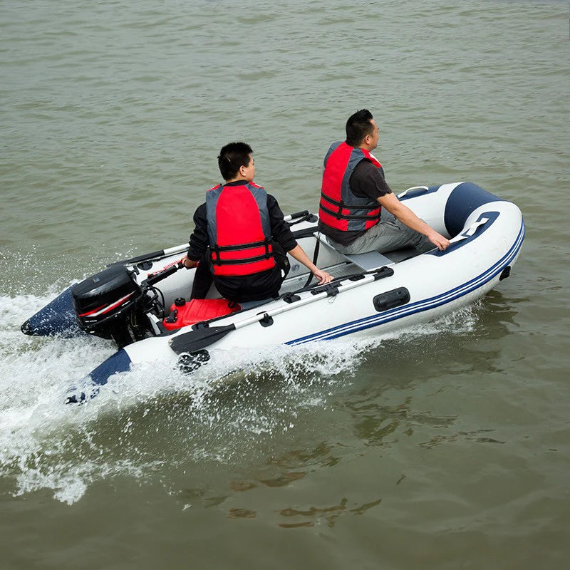 5–6 Person Inflatable Assault Boat 3.8m PVC Fishing Raft with Aluminum Floor, Anti-Collision Design & Rowing Accessories