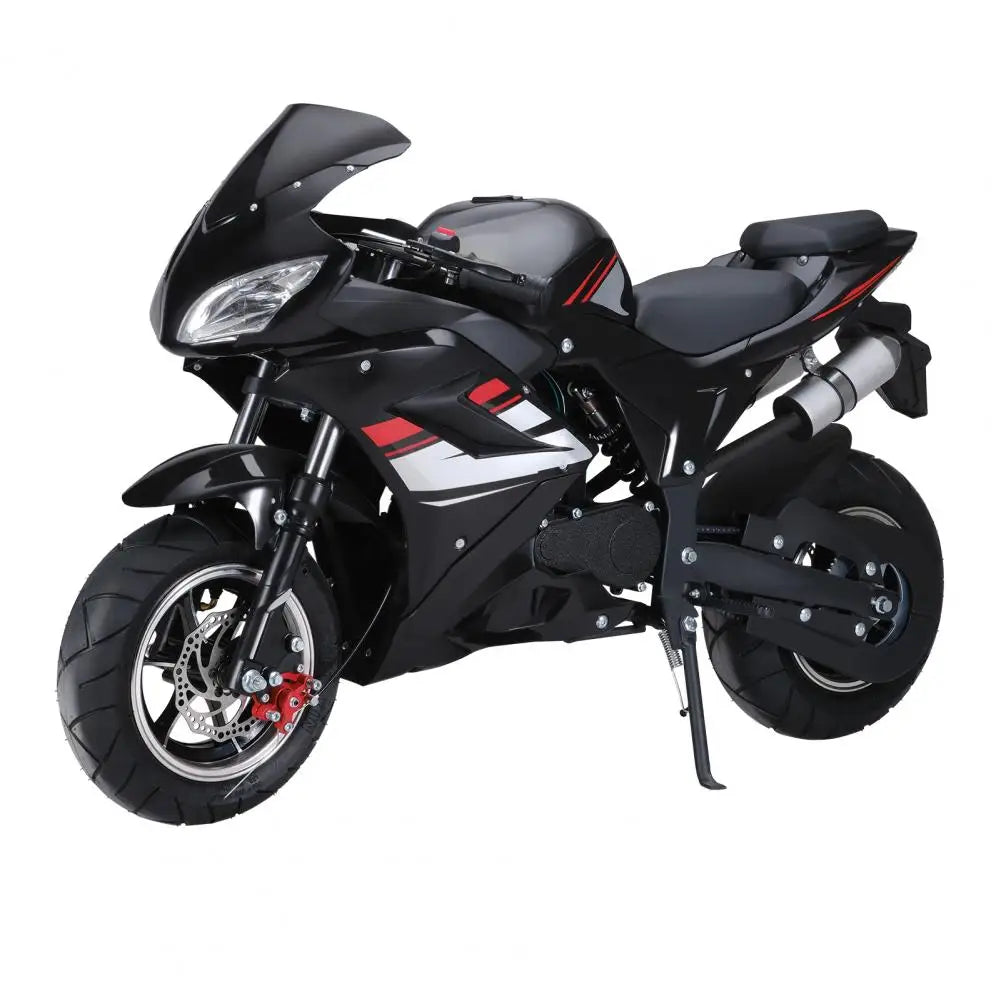 8 Inch Wheels Mini Motorcycle 49cc 4-Stroke Pocket Rocket Motorcycle Gas Pocket Motorbike with Front Rear Disc Brakes