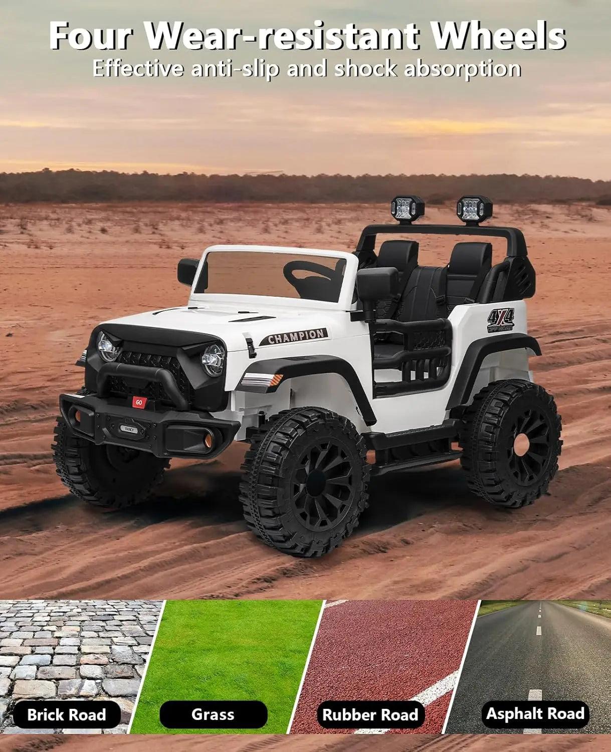 24V Ride On Car 2 Seater, XL Electric Vehicles for Big Kids with 20" Wide Seat, 3 Speed, 2x200W Powerful Motor, Suspension 3-8Y