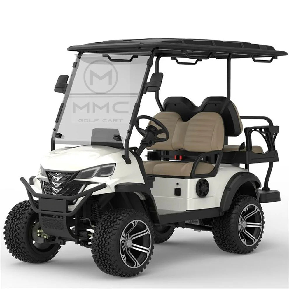 CE Approved  2/4/6 Seats Golf Carts 72V Lithium Battery 4 Wheels 4 Seater Electric Golf Buggy Utility Vehicle ATV UTV for Adults