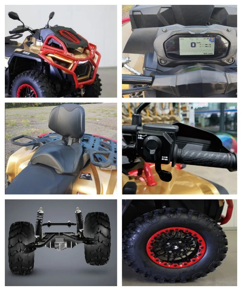 Gas Adult 500cc 1000cc ATV 4 Wheeler Bike Hunting Farm Utility 4x4 Quad off-Road-Scooter ATV