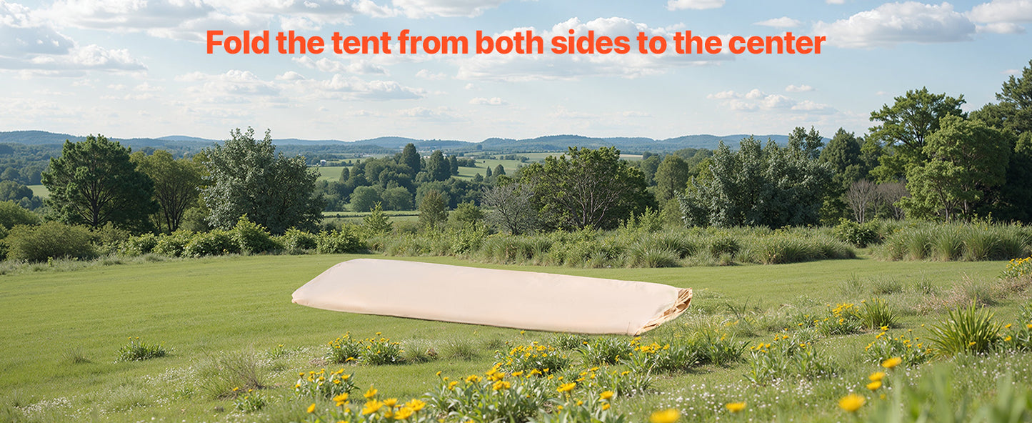Inflatable Tents for Camping Easy Setup Blow up Tent with Hand Pump Glamping Tent with Skylight Stove Jack Mesh Windows
